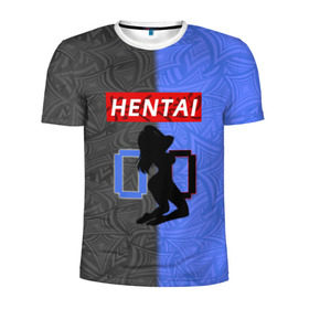 Мужская футболка 3D спортивная с принтом HENTAI 00 в Тюмени, 100% полиэстер с улучшенными характеристиками | приталенный силуэт, круглая горловина, широкие плечи, сужается к линии бедра | ahegao | kawai | kowai | oppai | otaku | senpai | sugoi | waifu | yandere | ахегао | ковай | отаку | сенпай | яндере