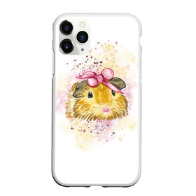 Чехол для iPhone 11 Pro матовый с принтом Морская свинка акварелью в Тюмени, Силикон |  | акварель | грызун | милота | морская | свинка | хомяк