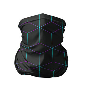 Бандана-труба 3D с принтом 3D ромб в Тюмени, 100% полиэстер, ткань с особыми свойствами — Activecool | плотность 150‒180 г/м2; хорошо тянется, но сохраняет форму | геометрия | голограмма | квадрат | ромб