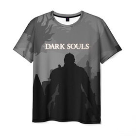 Мужская футболка 3D с принтом Dark Souls в Тюмени, 100% полиэфир | прямой крой, круглый вырез горловины, длина до линии бедер | action | dark | dark souls | died | dragon | game | games | japan | knight | rpg | souls | sword | you | дарк | дракон | драконы | души | игра | игры | мертв | меч | рпг | рыцари | рыцарь | соулс | темные | умер | щит | экшн | япония