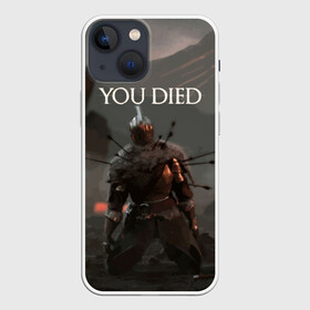 Чехол для iPhone 13 mini с принтом YOU DIED в Тюмени,  |  | action | dark | dark souls | died | dragon | game | games | japan | knight | rpg | souls | sword | you | дарк | дракон | драконы | души | игра | игры | мертв | меч | рпг | рыцари | рыцарь | соулс | темные | умер | щит | экшн | япония