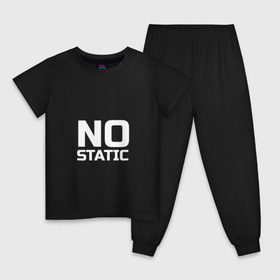 Детская пижама хлопок с принтом NO STATIC в Тюмени, 100% хлопок |  брюки и футболка прямого кроя, без карманов, на брюках мягкая резинка на поясе и по низу штанин
 | 