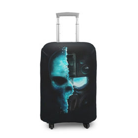 Чехол для чемодана 3D с принтом Tom Clancy’s Ghost Recon в Тюмени, 86% полиэфир, 14% спандекс | двустороннее нанесение принта, прорези для ручек и колес | wildlands | маска | призраки | череп | шлем | шутер