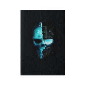 Обложка для паспорта матовая кожа с принтом Tom Clancy’s Ghost Recon в Тюмени, натуральная матовая кожа | размер 19,3 х 13,7 см; прозрачные пластиковые крепления | wildlands | маска | призраки | череп | шлем | шутер