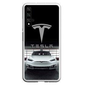 Чехол для Honor 20 с принтом TESLA в Тюмени, Силикон | Область печати: задняя сторона чехла, без боковых панелей | car | elon | motors | musk | tesla | авто | автомобиль | илон | кар | лого | маск | моторс | тесла | тэсла