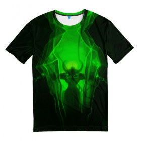Мужская футболка 3D с принтом Демон легиона в Тюмени, 100% полиэфир | прямой крой, круглый вырез горловины, длина до линии бедер | dota | warcraft | варкрафт | демон | дота | иллидан | легион