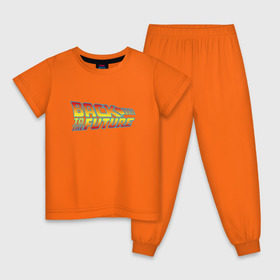 Детская пижама хлопок с принтом Back to the future в Тюмени, 100% хлопок |  брюки и футболка прямого кроя, без карманов, на брюках мягкая резинка на поясе и по низу штанин
 | док | марти макфлай | роберт земекис | фантастика | эйнштейн | эммет браун