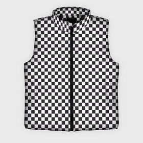 Мужской жилет утепленный 3D с принтом Checkerboard в Тюмени,  |  | белая | бойчик | вдудь | дудь | иванов | клетка. ячейка | кубики | орнамент | френдзона | чача | чёрная | шахматная. доска | шашечки