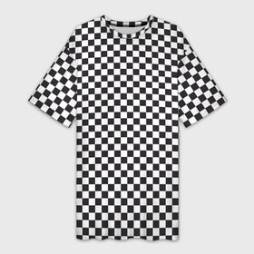 Платье-футболка 3D с принтом Checkerboard в Тюмени,  |  | белая | бойчик | вдудь | дудь | иванов | клетка. ячейка | кубики | орнамент | френдзона | чача | чёрная | шахматная. доска | шашечки