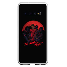 Чехол для Samsung Galaxy S10 с принтом Michael Jackson Thriller в Тюмени, Силикон | Область печати: задняя сторона чехла, без боковых панелей | Тематика изображения на принте: eighties | icon | joseph | king | legend | michael. jackson | pop | thriller | zombie | восьмидесятые | джексон | джозеф | зомби | икона | король | легенда | майкл | поп | триллер