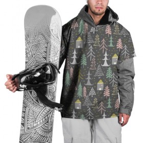 Накидка на куртку 3D с принтом Ёлочки pattern в Тюмени, 100% полиэстер |  | Тематика изображения на принте: new year | snow | ёлка | зима | каникулы | новогодний паттерн | новый год | праздник | рождество | снег | снежинки