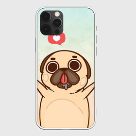 Чехол для iPhone 12 Pro с принтом Puglie Pug Like в Тюмени, силикон | область печати: задняя сторона чехла, без боковых панелей | anime | dog | аниме | лайк | мопс | мопсик