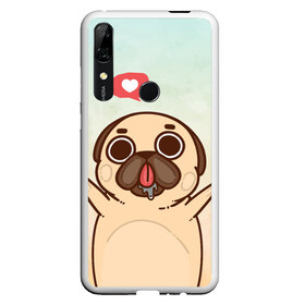 Чехол для Honor P Smart Z с принтом Puglie Pug Like в Тюмени, Силикон | Область печати: задняя сторона чехла, без боковых панелей | Тематика изображения на принте: anime | dog | аниме | лайк | мопс | мопсик