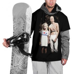 Накидка на куртку 3D с принтом Die Antwoord в Тюмени, 100% полиэстер |  | die antwoord | ninja | yo landi | йо ланди фиссер | музыка | рэп рейв
