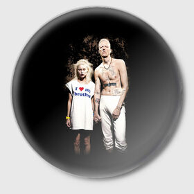 Значок с принтом Die Antwoord в Тюмени,  металл | круглая форма, металлическая застежка в виде булавки | die antwoord | ninja | yo landi | йо ланди фиссер | музыка | рэп рейв