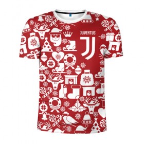 Мужская футболка 3D спортивная с принтом Juventus Новогодний в Тюмени, 100% полиэстер с улучшенными характеристиками | приталенный силуэт, круглая горловина, широкие плечи, сужается к линии бедра | club | football | juventus | белый | италия | клуб | форма | черный | ювентус