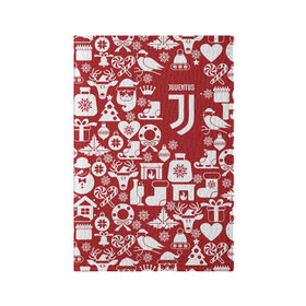 Обложка для паспорта матовая кожа с принтом Juventus Новогодний в Тюмени, натуральная матовая кожа | размер 19,3 х 13,7 см; прозрачные пластиковые крепления | club | football | juventus | белый | италия | клуб | форма | черный | ювентус