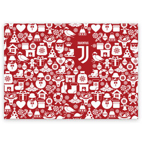 Поздравительная открытка с принтом Juventus Новогодний в Тюмени, 100% бумага | плотность бумаги 280 г/м2, матовая, на обратной стороне линовка и место для марки
 | club | football | juventus | белый | италия | клуб | форма | черный | ювентус
