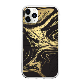 Чехол для iPhone 11 Pro Max матовый с принтом Золотые реки в Тюмени, Силикон |  | абстракция | золото | иллюзия | линии | река