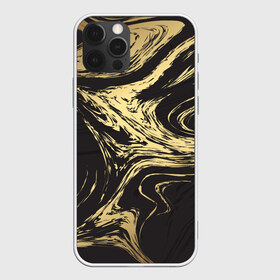 Чехол для iPhone 12 Pro Max с принтом Золотые реки в Тюмени, Силикон |  | абстракция | золото | иллюзия | линии | река
