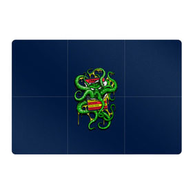Магнитный плакат 3Х2 с принтом Ктулху в Тюмени, Полимерный материал с магнитным слоем | 6 деталей размером 9*9 см | call | cthulhu | howard | kraken | lovecraft | octopus | tentacles | говард | зов | кракен | ктулху | лавкрафт | осьминог | щупальца