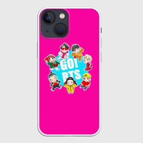 Чехол для iPhone 13 mini с принтом GO BTS в Тюмени,  |  | army | bangtan | beyond | boys | bts | j hope | jimin | jin | jungkook | k pop | rm | scene | suga | the | v | армия | арэма | бтс | ви | джей хоупа | сюги | чимина | чина | чонгука