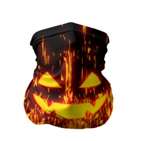 Бандана-труба 3D с принтом FIRE PUMPKIN в Тюмени, 100% полиэстер, ткань с особыми свойствами — Activecool | плотность 150‒180 г/м2; хорошо тянется, но сохраняет форму | fire | halloween | искры | огонь | праздник | тыква | хэллоуин