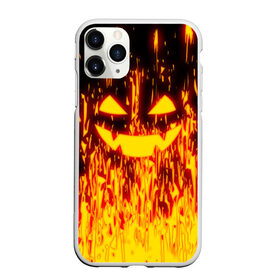 Чехол для iPhone 11 Pro Max матовый с принтом FIRE PUMPKIN в Тюмени, Силикон |  | Тематика изображения на принте: fire | halloween | искры | огонь | праздник | тыква | хэллоуин