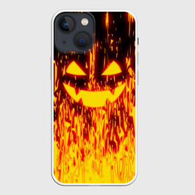 Чехол для iPhone 13 mini с принтом FIRE PUMPKIN в Тюмени,  |  | Тематика изображения на принте: fire | halloween | искры | огонь | праздник | тыква | хэллоуин