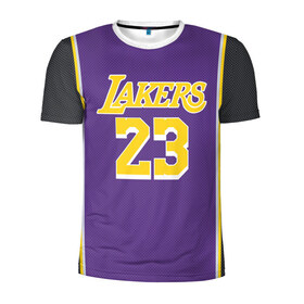 Мужская футболка 3D спортивная с принтом James LA Lakers 2019 в Тюмени, 100% полиэстер с улучшенными характеристиками | приталенный силуэт, круглая горловина, широкие плечи, сужается к линии бедра | angeles | james | lakers | lebron | los | nba | usa | анджелес | джеймс | леброн | лейкерс | лос | нба | сша
