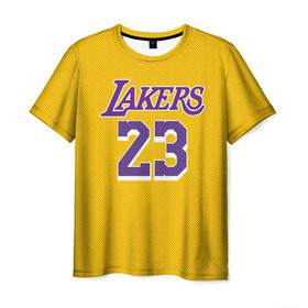Мужская футболка 3D с принтом James 18-19 LA Lakers home в Тюмени, 100% полиэфир | прямой крой, круглый вырез горловины, длина до линии бедер | Тематика изображения на принте: angeles | james | lakers | lebron | los | nba | usa | анджелес | джеймс | леброн | лейкерс | лос | нба | сша