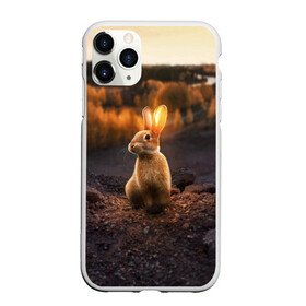 Чехол для iPhone 11 Pro Max матовый с принтом Солнечный зайчик в Тюмени, Силикон |  | заяц | кролик | лес | пейзаж | поле | природа | пушистый | солнце | уши