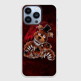 Чехол для iPhone 13 Pro с принтом Five Nights at Freddy’s в Тюмени,  |  | Тематика изображения на принте: bear | five | five nights at freddys | fnaf | freddy | game | games | halloween | horror | nights | жуть | зубы | игра | игры | медведь | медвежонок | мишка | ночей | пять | ужастик | ужасы | фнаф | фредди | хэллоуин