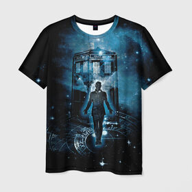 Мужская футболка 3D с принтом Doctor Who в Тюмени, 100% полиэфир | прямой крой, круглый вырез горловины, длина до линии бедер | doctor | series | space | tardis | time | travel | who | времени | время | доктор | космос | кто | пространство | путешествия | сериал | сериалы | тардис