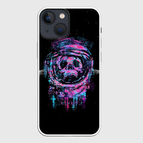 Чехол для iPhone 13 mini с принтом Космический Череп в Тюмени,  |  | bone | bones | chain | chains | dark | grey | horror | moon | scary | skull | skulls | space | teeth | tooth | жуть | звезды | зуб | зубы | космос | кости | кость | луна | серый | страшно | хоррор | цепи | цепочка | цепь | череп | черепа