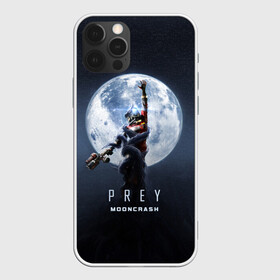 Чехол для iPhone 12 Pro с принтом PREY: Mooncrash в Тюмени, силикон | область печати: задняя сторона чехла, без боковых панелей | prey | жертва | звезды | земля | игра | космос | луна | фантастика | шутер