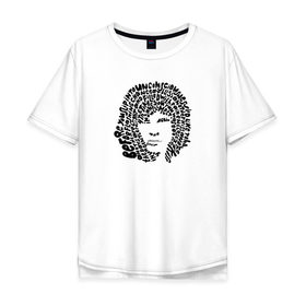 Мужская футболка хлопок Oversize с принтом Jim Morrison в Тюмени, 100% хлопок | свободный крой, круглый ворот, “спинка” длиннее передней части | Тематика изображения на принте: jim morrison | the cristal ship | the doors | джим моррисон | доорз