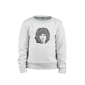 Детский свитшот хлопок с принтом Jim Morrison в Тюмени, 100% хлопок | круглый вырез горловины, эластичные манжеты, пояс и воротник | Тематика изображения на принте: jim morrison | the cristal ship | the doors | джим моррисон | доорз