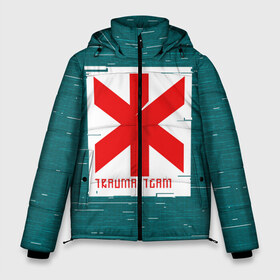 Мужская зимняя куртка 3D с принтом TRAUMA TEAM в Тюмени, верх — 100% полиэстер; подкладка — 100% полиэстер; утеплитель — 100% полиэстер | длина ниже бедра, свободный силуэт Оверсайз. Есть воротник-стойка, отстегивающийся капюшон и ветрозащитная планка. 

Боковые карманы с листочкой на кнопках и внутренний карман на молнии. | Тематика изображения на принте: 2019 | cd project red | cyberpunk 2077 | future | hack | night city | samurai | sci fi | андроиды | безумие | будущее | киберпанк 2077 | логотип | роботы | самураи | фантастика | цифры