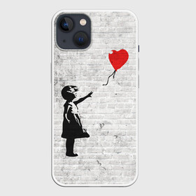 Чехол для iPhone 13 с принтом Бэнкси: Девочка с Шаром в Тюмени,  |  | art | balloon | banksy | culture | girl | graffity | heart | hearts | red | арт | бэнкси | граффити | девочка | девочка с шаром | красный | красным | культура | сердечки | сердечко | сердце | стрит | шар | шарик | шариком