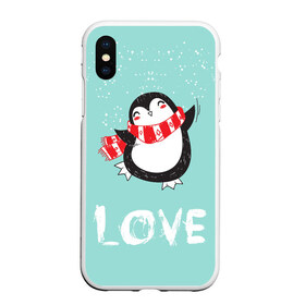 Чехол для iPhone XS Max матовый с принтом Пингвин LOVE в Тюмени, Силикон | Область печати: задняя сторона чехла, без боковых панелей | linux | детская | зима | зимняя | лёд | новый год | пингвин | пингвин в снегу | пингвин в шарфе | пингвин любовь | пингвинчик | пингвины | северный полюс | снег | холод