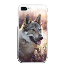Чехол для iPhone 7Plus/8 Plus матовый с принтом Волк в Тюмени, Силикон | Область печати: задняя сторона чехла, без боковых панелей | dog | взгляд | волк | лайка | собака | хаски
