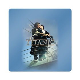 Магнит виниловый Квадрат с принтом Титаник постер в Тюмени, полимерный материал с магнитным слоем | размер 9*9 см, закругленные углы | Тематика изображения на принте: 