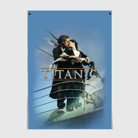 Постер с принтом Титаник постер в Тюмени, 100% бумага
 | бумага, плотность 150 мг. Матовая, но за счет высокого коэффициента гладкости имеет небольшой блеск и дает на свету блики, но в отличии от глянцевой бумаги не покрыта лаком | Тематика изображения на принте: 