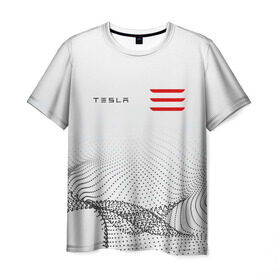 Мужская футболка 3D с принтом Tesla Motors в Тюмени, 100% полиэфир | прямой крой, круглый вырез горловины, длина до линии бедер | auto | car | cars | coil | electro | elon | future | logo | moto | motors | musk | pixel | tesla | авто | автомобили | автомобиль | будущее | илон | лого | логотип | маск | мото | моторс | символ | тесла | электричество | электро
