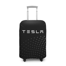 Чехол для чемодана 3D с принтом TESLA в Тюмени, 86% полиэфир, 14% спандекс | двустороннее нанесение принта, прорези для ручек и колес | auto | car | cars | coil | electro | elon | future | logo | moto | motors | musk | pixel | tesla | авто | автомобили | автомобиль | будущее | илон | лого | логотип | маск | мото | моторс | символ | тесла | электричество | электро
