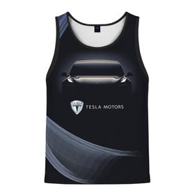Мужская майка 3D с принтом Tesla Model 3 в Тюмени, 100% полиэстер | круглая горловина, приталенный силуэт, длина до линии бедра. Пройма и горловина окантованы тонкой бейкой | Тематика изображения на принте: auto | car | cars | coil | electro | elon | future | logo | moto | motors | musk | pixel | tesla | авто | автомобили | автомобиль | будущее | илон | лого | логотип | маск | мото | моторс | символ | тесла | электричество | электро