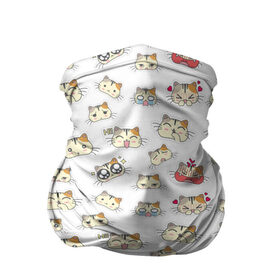 Бандана-труба 3D с принтом Няшные котики в Тюмени, 100% полиэстер, ткань с особыми свойствами — Activecool | плотность 150‒180 г/м2; хорошо тянется, но сохраняет форму | аниме | кот | котики | кошки | няшки