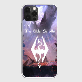 Чехол для iPhone 12 Pro Max с принтом THE ELDER SCROLLS в Тюмени, Силикон |  | Тематика изображения на принте: art game | art skyrim | forest | game | skyrim | the elder scrolls v skyrim | горы | довакин | древние свитки | игра | лес | небо | скайрим