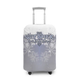 Чехол для чемодана 3D с принтом The Witcher Новогодний в Тюмени, 86% полиэфир, 14% спандекс | двустороннее нанесение принта, прорези для ручек и колес | Тематика изображения на принте: 